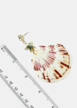 Load image into Gallery viewer, Seashell &amp; Rhinestone Earrings
