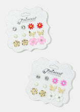 Load image into Gallery viewer, 6-Pair Flower Inspired Stud Earrings
