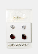 Load image into Gallery viewer, 2-Pair Teardrop Gemstone Earrings
