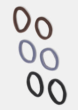 Load image into Gallery viewer, 6-Piece Neutral Tone Ridged Hair Ties
