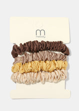 Load image into Gallery viewer, 4-Piece Satin Scrunched Hair Ties
