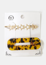 Load image into Gallery viewer, 2-Piece Resin &amp; Stars Barrettes
