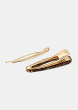 Load image into Gallery viewer, 2-Piece Resin &amp; Metal Hair Clips
