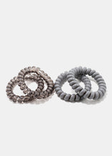 Load image into Gallery viewer, 4-Piece Neutral Spiral Hair Ties
