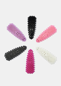 2-Piece Dotted Snap Clip