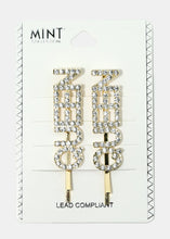 Load image into Gallery viewer, 2 Piece Rhinestone &quot;QUEEN&quot; Hair Pins
