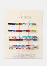 Load image into Gallery viewer, 4-Piece Gemstone Studded Hair Pins
