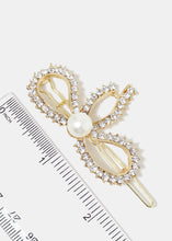 Load image into Gallery viewer, 3-Piece Rhinestone Bow Hair Pins
