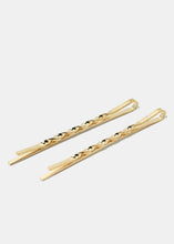 Load image into Gallery viewer, 3-Piece Rhinestone &amp; Pearl Hair Pins
