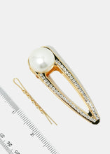 Load image into Gallery viewer, 3-Piece Rhinestone &amp; Pearl Hair Pins
