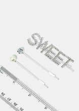 Load image into Gallery viewer, 3-Piece &quot;SWEET&quot; Hair Pins

