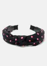 Load image into Gallery viewer, Polka Dot Knotted Headband
