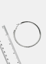 Load image into Gallery viewer, Rhinestone Studded Thick Hoop Earrings
