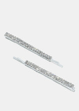 Load image into Gallery viewer, 2-Piece Rhinestone Pave Hair Clips
