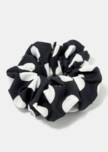 Load image into Gallery viewer, Black &amp; White Pattern Scrunchie
