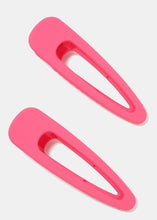 Load image into Gallery viewer, 2-Piece Teardrop Neon Hair Clips

