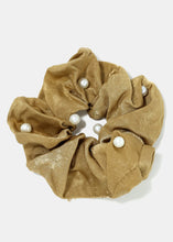 Load image into Gallery viewer, Pearl Studded Satin Scrunchies
