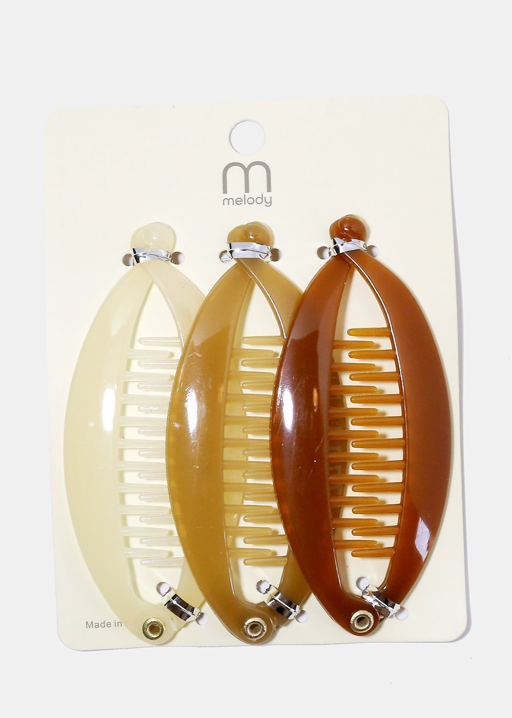 3-Piece Small Banana Clips