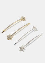 Load image into Gallery viewer, 2-Piece Rhinestone Star Hair Pins
