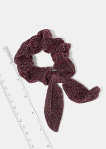 2-Piece Glitter Bunny Bow Knot Scrunchies