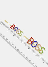 Load image into Gallery viewer, 2 Piece Multicolored &quot;BOSS&quot; Hair Pins
