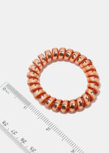 Load image into Gallery viewer, 4-Piece Metallic Spiral Hair Ties
