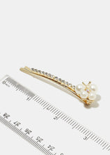 Load image into Gallery viewer, Rhinestone &amp; Pearl Butterfly Hair Pins
