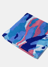 Load image into Gallery viewer, Multi-Use Blue Retro Face Covering Scarf
