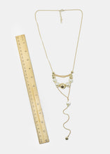 Load image into Gallery viewer, Layered Pearl &amp; Metal Ball Necklace

