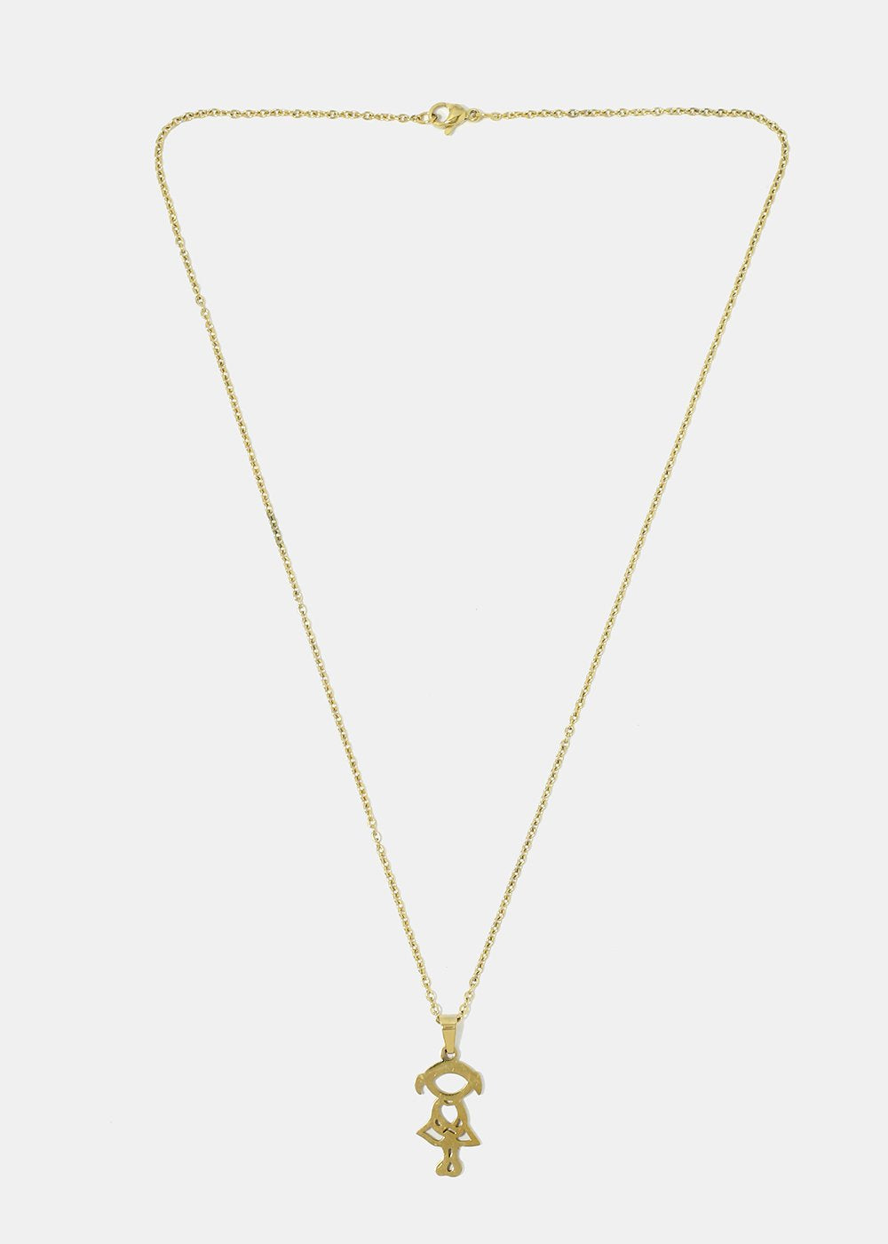 Young Girl Figurine Pendant Necklace