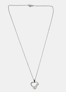 "LOVE" Heart Pendant Necklace
