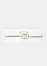 Load image into Gallery viewer, Linked Rhinestone Circle Choker
