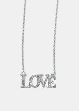 Load image into Gallery viewer, &quot;LOVE&quot; Rhinestone Pendant Necklace
