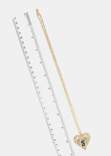 Load image into Gallery viewer, Heart Initial Pendant Chain Necklace
