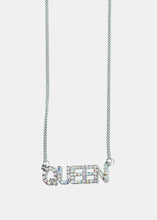 Load image into Gallery viewer, Rhinestone &quot;QUEEN&quot; Pendant Necklace
