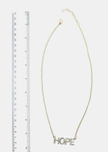 Load image into Gallery viewer, Rhinestone &quot;HOPE&quot; Pendant Necklace
