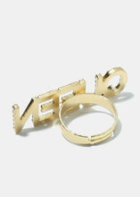 Load image into Gallery viewer, &quot;QUEEN&quot; Rhinestone Ring
